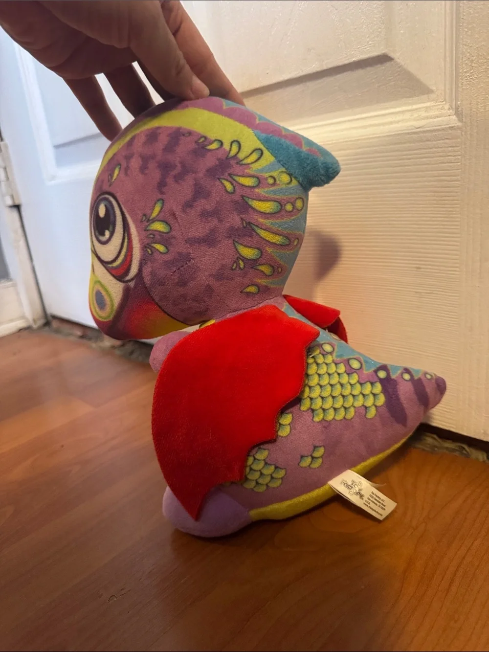 Plush Pterodactyl in Purple, Yellow & Red